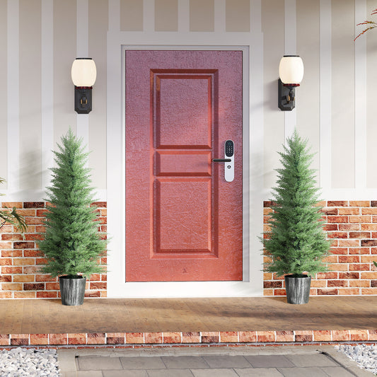 2 Artificial Cypress Trees