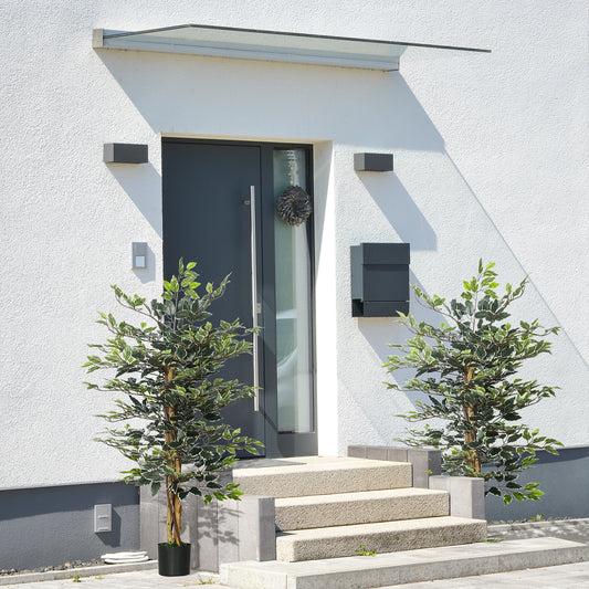 Set Of Two Artificial Ficus Trees