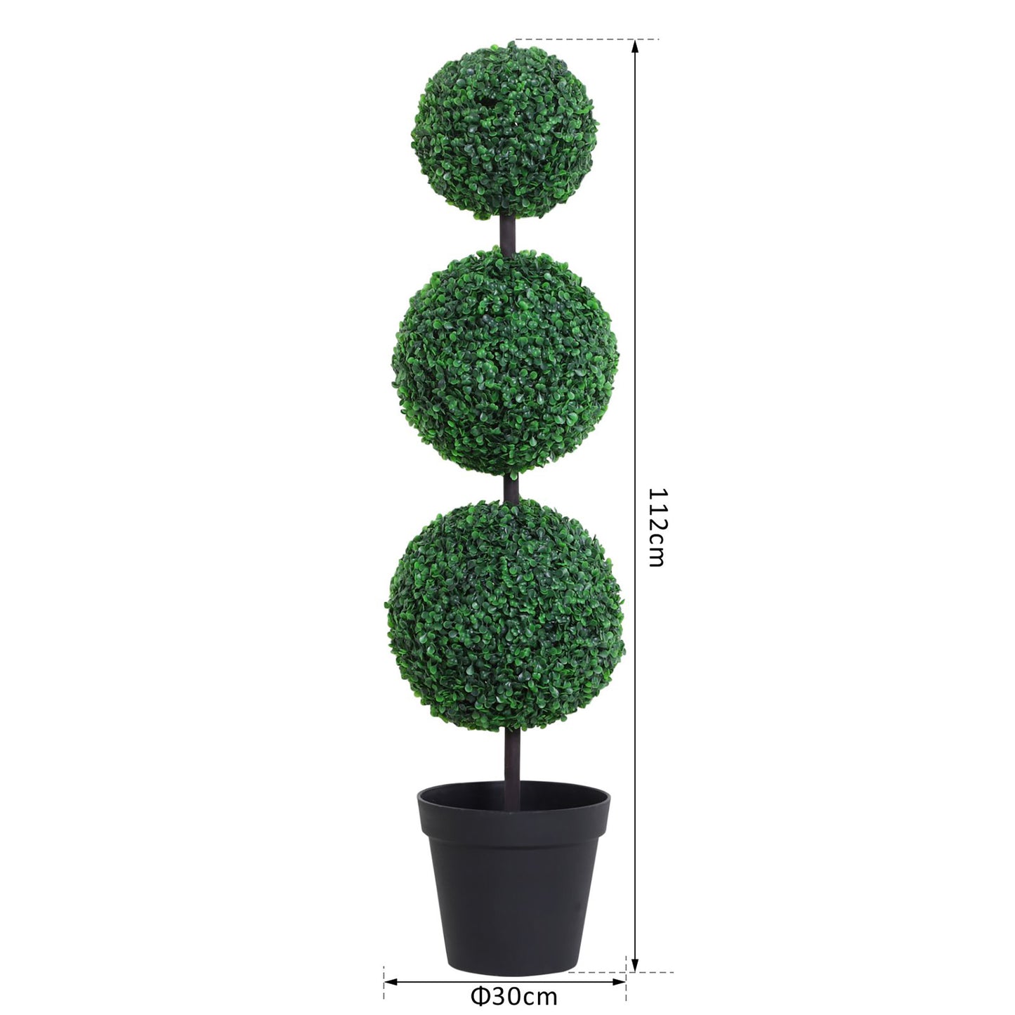 Artificial Boxwood Triple Ball Topiary in Pots – Fake Decor
